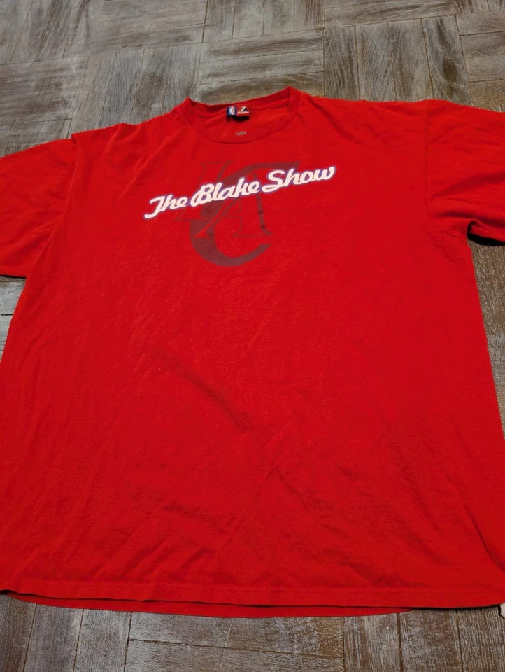 Blake Griffin LA Clippers Shirt 2XL Red Majestic NBA “The Blake Show” Tee Retro - Image 2 of 4