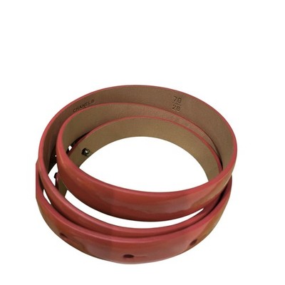 Chanel CC Patent Leather Belt Coral Size 70 B12C Gunmetal Buckle Never Worn Chanel CC Patent Leather Belt Coral Size 70 B12C Gunmetal  main image 2