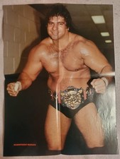 WWF WORLD WRESTLING FEDERATION FOUR-PAGE 16x20 MAGAZINE POSTER (1983) DON MURACO