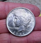1921 p $1 Peace Silver Dollar High Grade Lustrous Key Date Very  Rare Coin!! A24