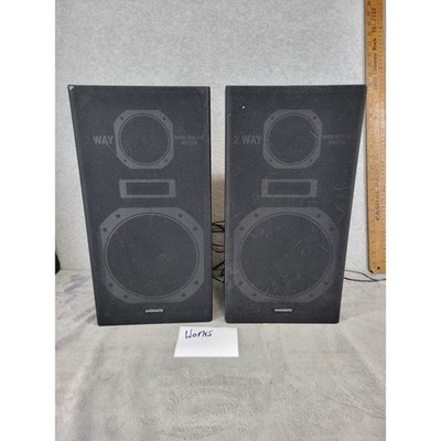 Magnavox LSB295/01 2-Way Bass Reflex Speaker System Pair Black 4 Ohm Vintage