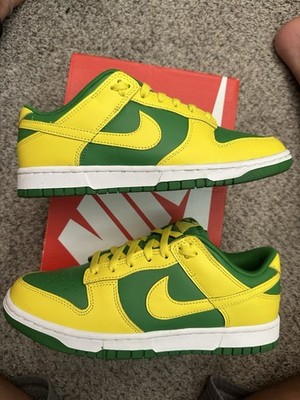 Nike Dunk Low Reverse Brazil White Green Yellow Verde - Size 8 Worn 1x