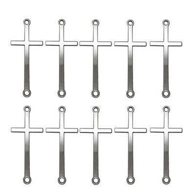20 Pcs DIY Alloy Cross Pendant Necklace Jewelry Gift for Men and Women