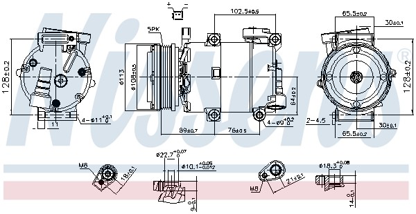 NISSENS-OE 890788 Compressor, air conditioning for FORD - Image 6
