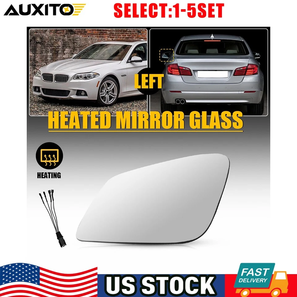 Espejo retrovisor térmico lado conductor LH de vidrio para BMW 640i XDRIVE 12-15 51167228611 1-5X Foto 2 de 2