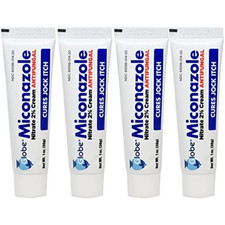 Globe 4 Pack Miconazole Nitrate 2 Antifungal Cream, Cures Most Athletes Foot.