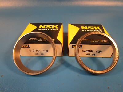 LOT OF 2 N NSK 07196, JAPANESE Tapered Roller Bearing Single Cup, V-07196 CUP