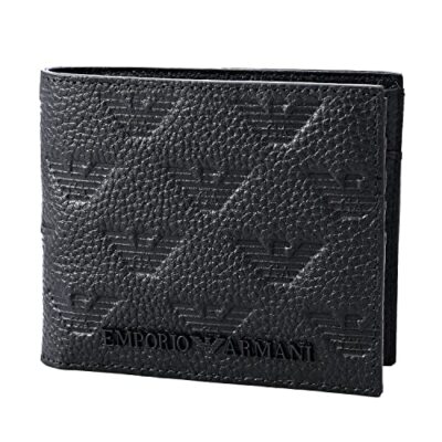 Emporio Armani Bifold Wallet All Over Embossed Eagle YEM122 Y142V