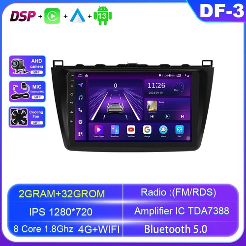 For Mazda 6 2 GH 2007-2012 Android Auto CarPlay Car Radio GPS Multimedia Player - Picture 10 of 30