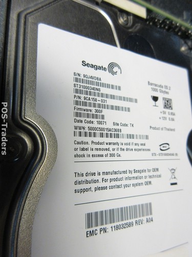 Seagate 9CA158-031 ST31000340NS 1TB 9QJ TK FW HDD SATA 3 FROM TR651 KTN-STL4 - Afbeelding 3 van 3