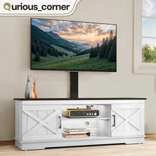 TV Stand Cabinet with Built in Mount for 32 to 70 inch TVs Entertainment Center
