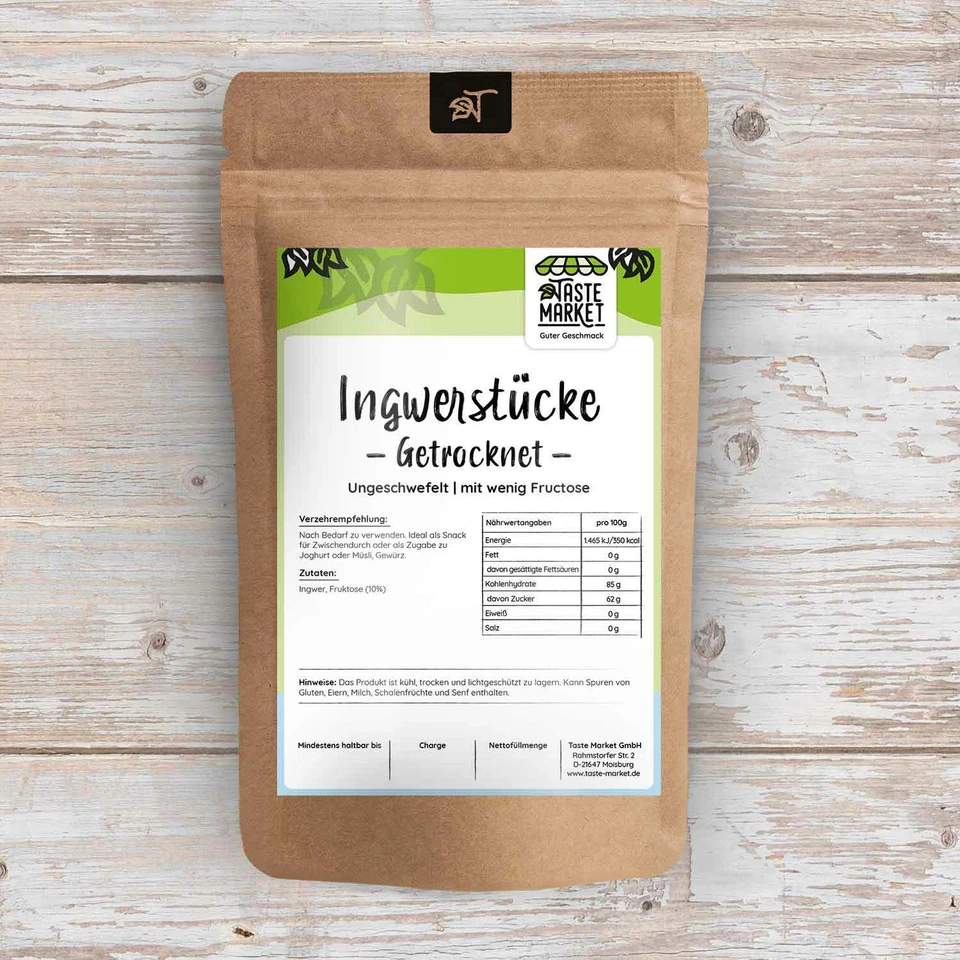 Ingwerstücke | getrocknet unbehandelt scharf | Ingwer Stück Stücke Ingwerstück - Bild 3 von 4