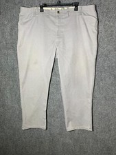 Ben Davis Chino Pants Gray Men's 48 Flat Front Straight Leg Pockets