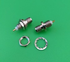 2 PCS SMA female bulkhead solder panel mount straight - USA Seller