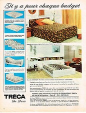 PUBLICITE ADVERTISING 104  1972  TRECA  lits matelas