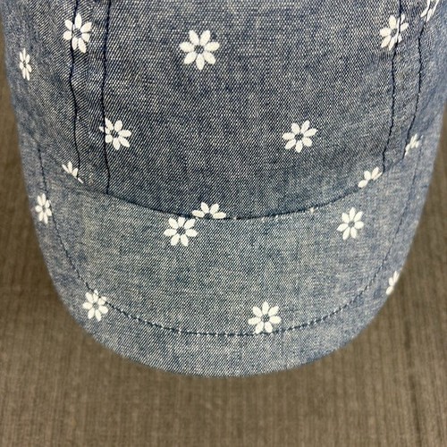 Healthtex Fitted Baseball Hat Cap Girls Toddler OS Chambray Blue Floral Stretch - Picture 3 of 14