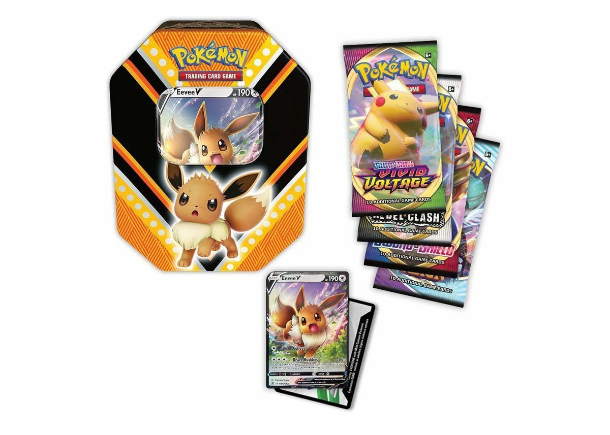 Pokémon v powers eevee v tin set 【新品未開封】 Amazon.com: Pokemon V Powers Eevee Tin, Multicolor : Toys