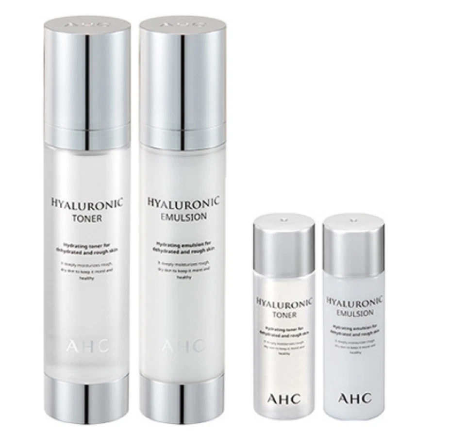 Tónico Hialurónico AHC Cosmetic Corea 100 ml Emulsión 100 ml Juego de 2 piezas muestra gratis  Foto 2 de 4