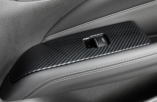 4PCS Carbon Fiber Window Lift Panel Switch Cover For Cadillac CT4 CT4-V 20-2023 - Picture 7 of 8