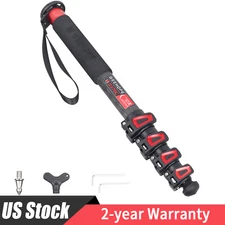 GEEHOPE 63"/66" Camera Carbon Fiber Monopod 5 Sections for DSLR/Camcorder