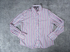 Express Shirt Womens Large Dress Pink Striped Long Sleeve Collared Button Up
