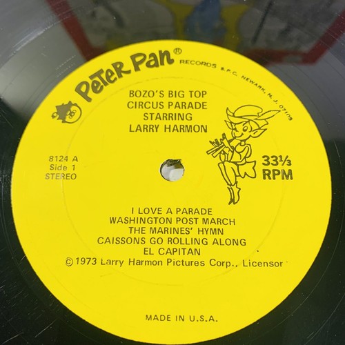 Bozo and the Big Top Circus Parade - Peter Pan 45 RPM Vinyl Record - 1973 - Picture 7 of 9