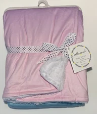 NEW Hello Spud Baby Soft Quilt Plush Baby Infant Throw Blanket in Pink Giftable