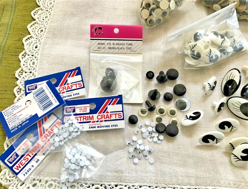 Surtido de botones para manualidades - 'OJOS' para tus creaciones de peluche Foto 4 de 4