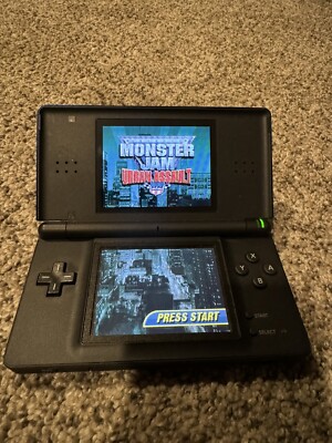 Nintendo DS Lite - Cobalt/Black With Case, 2 Games, Charger