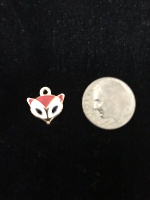 Red Fox enamel bangle Pendant charm