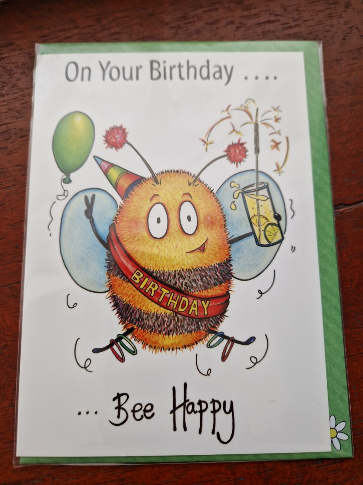 ON YOUR BIRTHDAY BEE HAPPY birthday card bees funny cards Greetings card humour