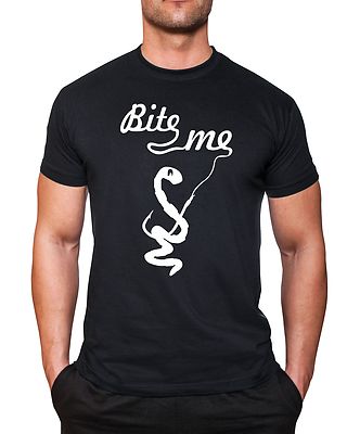 Bite me Angler T- Shirt fun Anglergeschenk Herren Angeln Haken Sprüche Hook Kult