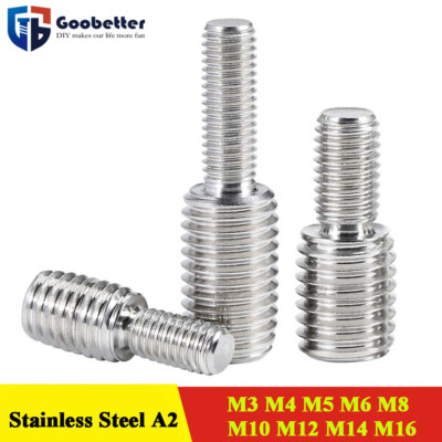 Edelstahl Doppelend Stecker Gewindebolzen Schraube Reduzierstück Fitting Adapter