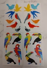 Vintage Mrs. Grossman's Bird 4 Mod Mini Lot Parrot Toucan Cardinal Robin S7
