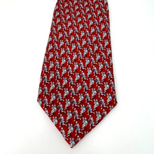 Vineyard Vines Lacrosse Silk Neck Tie LAX Red Mens