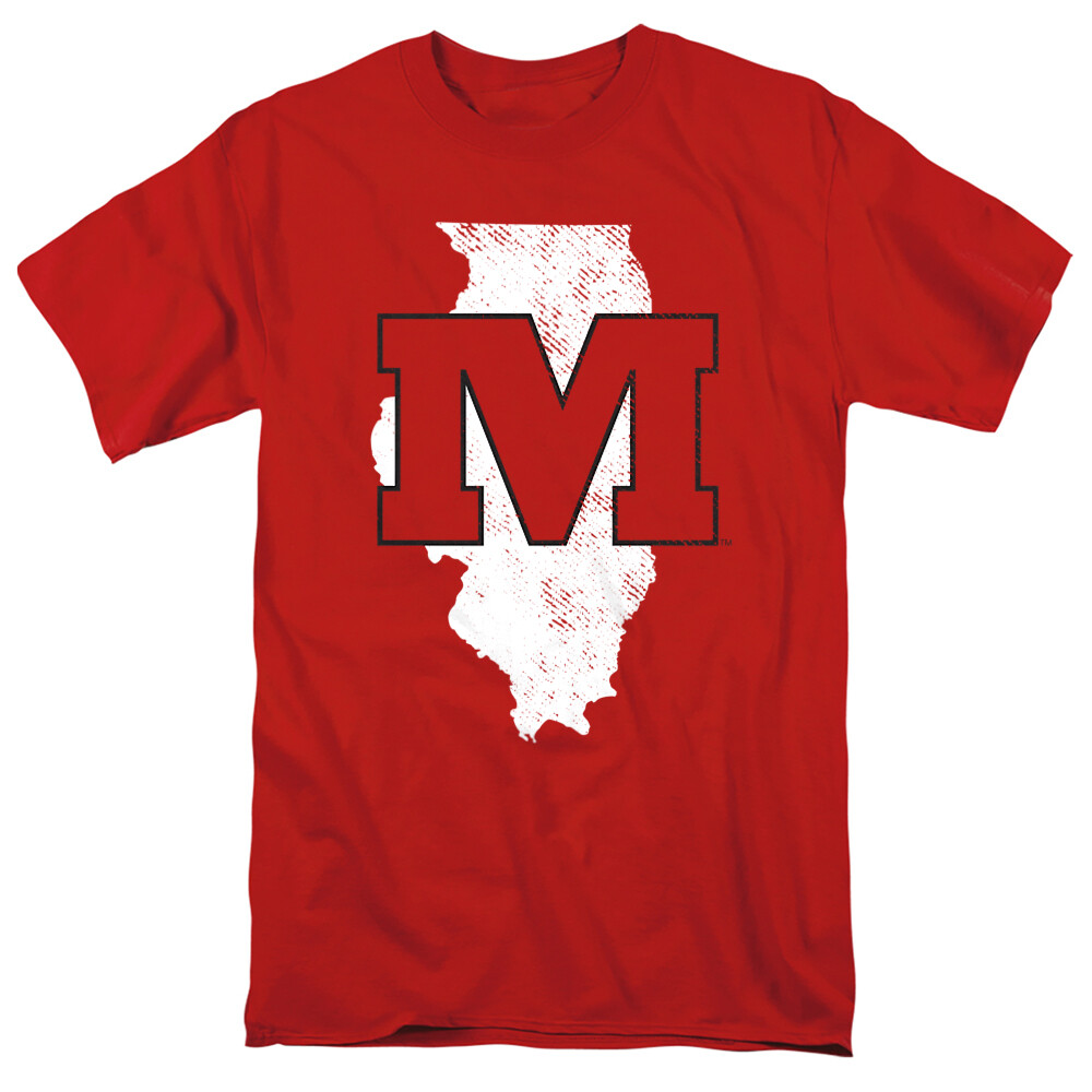 LOGOVISION Monmouth College Collegiate Seal Unisex Adult Long-Sleeve T Shirt, Red, Small LOGOVISION Monmouth College Collegiate Seal Unisex Adult Long-Sleeve T Shirt, Red, Small