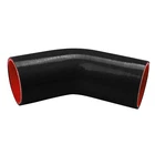 3" Inch 45 Degree Elbow Silicone Turbo Hose Coupler Pipe 76mm to 76mm  Black Red