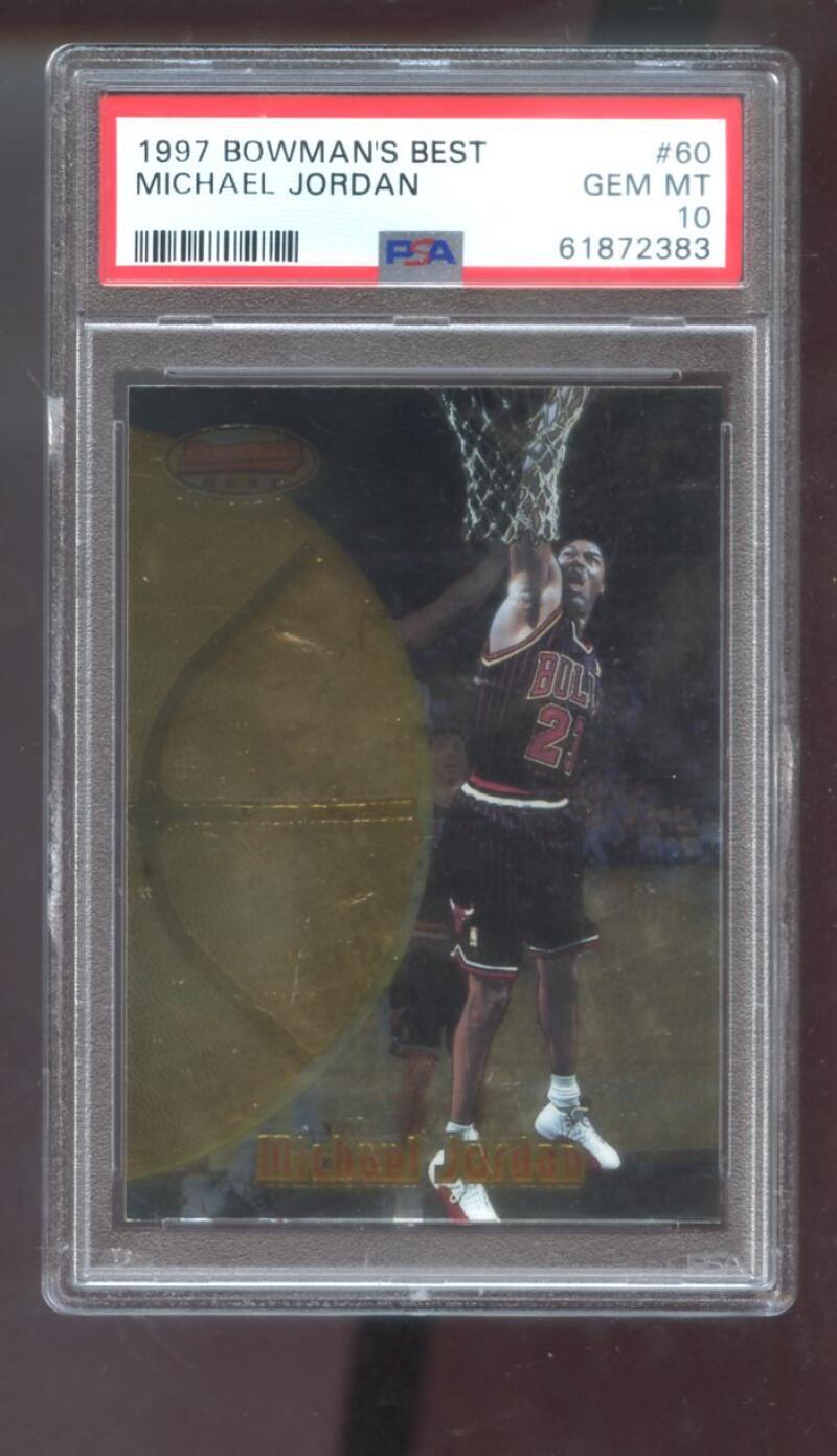 1997-98 Bowman's Best 60 Michael Jordan PSA 10 Graded Card NBA 97-98 NBA Bowmans