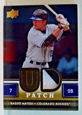 2008 Upper Deck UD Game Patch #KM Kazuo Matsui Colorado Rockies mem Baseball