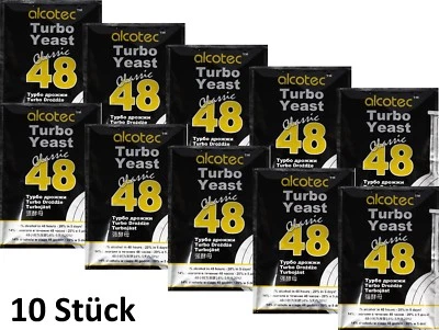 10x Alcotec Turbohefe 48 Classic Vodka Gärhefe 20% ORIGINAL VOM PRODUKTVERTEILER