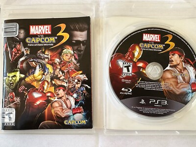 MARVEL vs CAPCOMM PS3 Fate of Two Worlds Video Game Disc Brochure Case