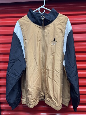 JORDAN ESSENTIALS JACKET DARK BROWN/WHITE  MEN'S SIZE XXL FN4621 231