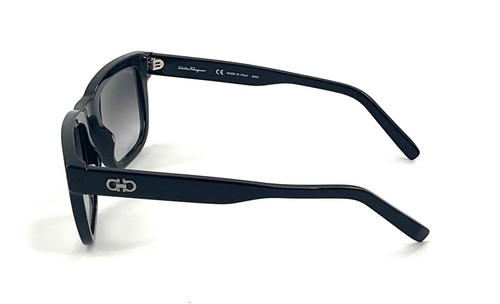 Occhiali da sole Salvatore Ferragamo SF827S-001 montatura quadrata nera nuovi Made in Italy - Foto 5 di 6