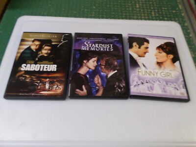Saboteur (1942) / Stardust Memories (1980) / Funny Girl (1968) - 3-DVDS