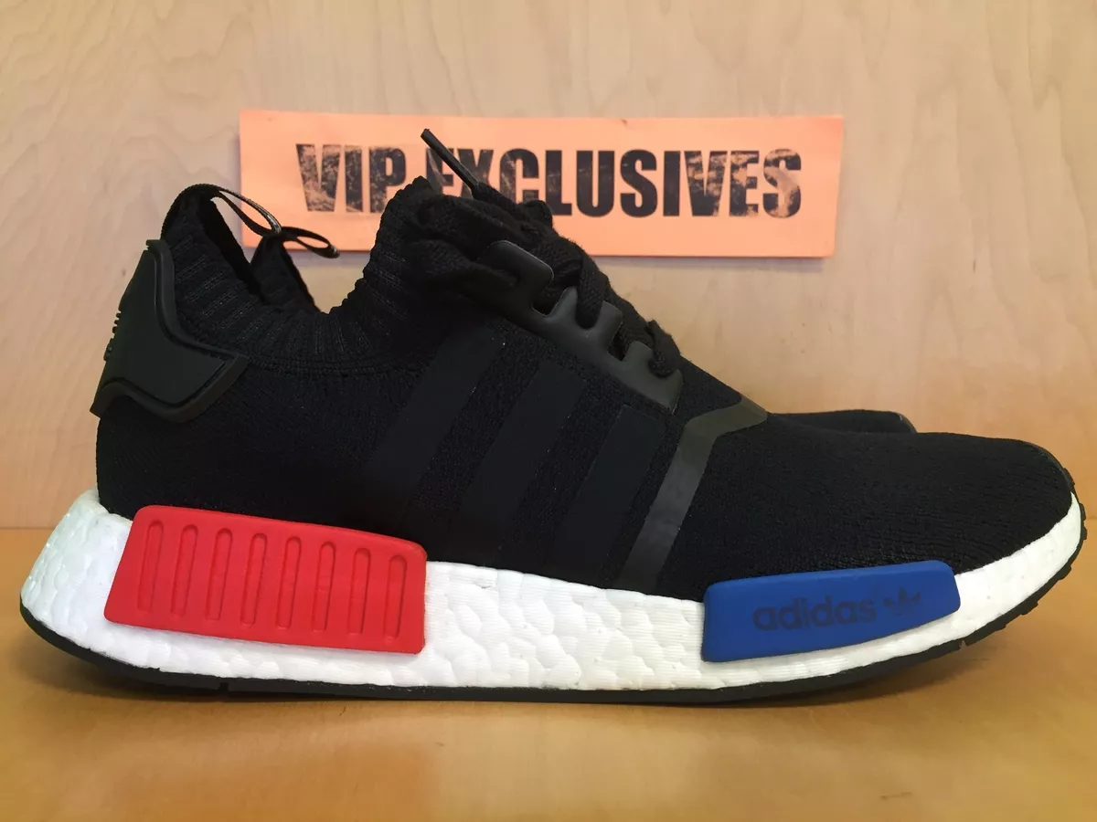 adidas nmd black red blue