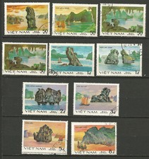 Viét Nam 1984 paysages de la Baie d'Along Y&TN°525A à K 10 timbres oblit/T8392