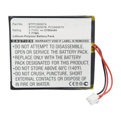 Batteria Al Litio 2100mAh 3.7V Per Telecomandi Universal MX-3000 E MX-3000i – Sostituisce BTPC56067, MT-1000C-BTP - 2