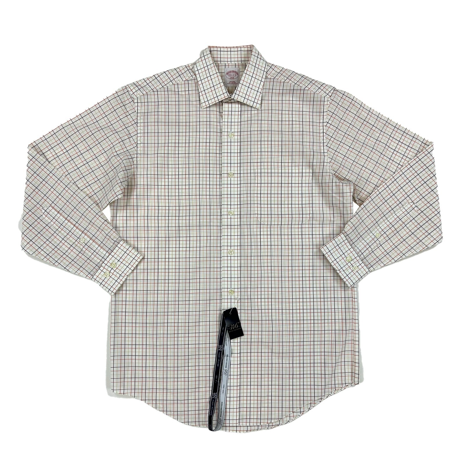 Рубашка Brooks Brothers 346 с длинным рукавом на пуговицах - Белая - 145 3233 - 11390₽