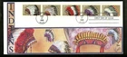 US FDC #2501-2505 Gill Craft 1990 WY Indian Headdresses Unfolded Pane BP