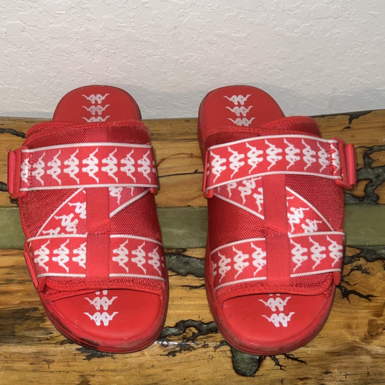 Kappa 222 Banda Mitel 1 Men's Red Slides Size 12 image 2